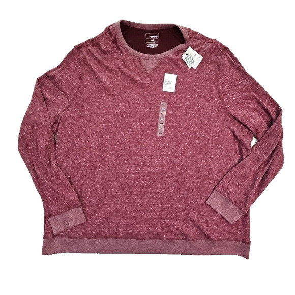 Sonoma Goods for Life Super Soft Crewneck Tee Size 4XB Long Sleeve Brick Red NWT - Picture 1 of 16